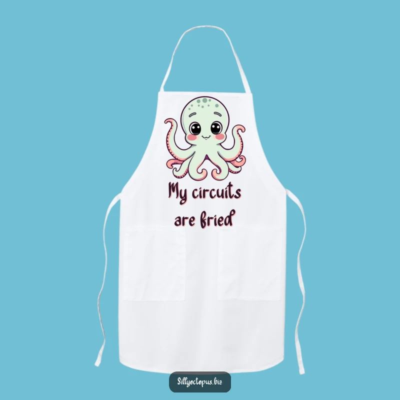 Funny Octopus Computer Apron: Cook Up Laughs in the Kitchen