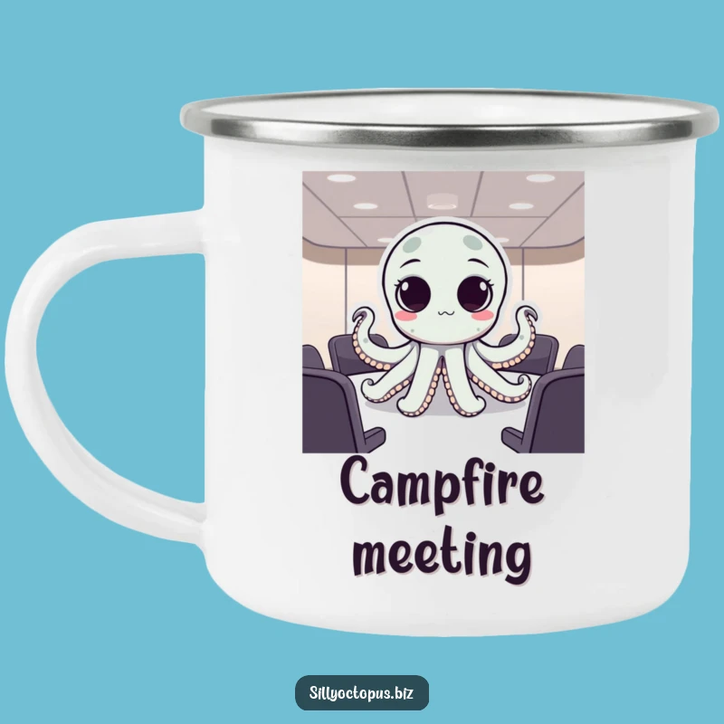 Funny Meeting Octopus Camping Mug: Survive the Outdoors with Humor