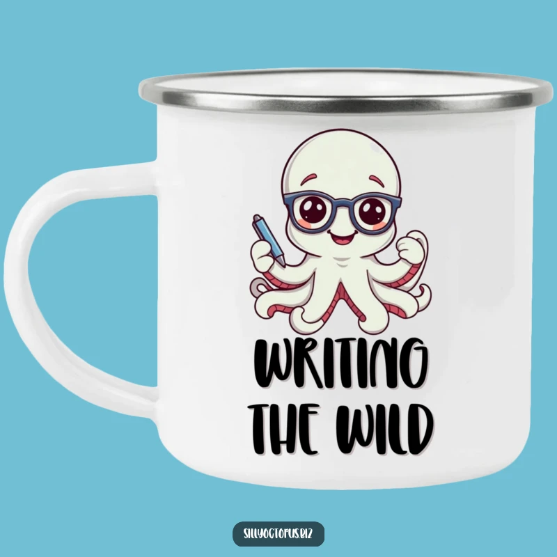 Funny Smiling Octopus Camping Mug - Smart Office Glasses Outdoor Cup