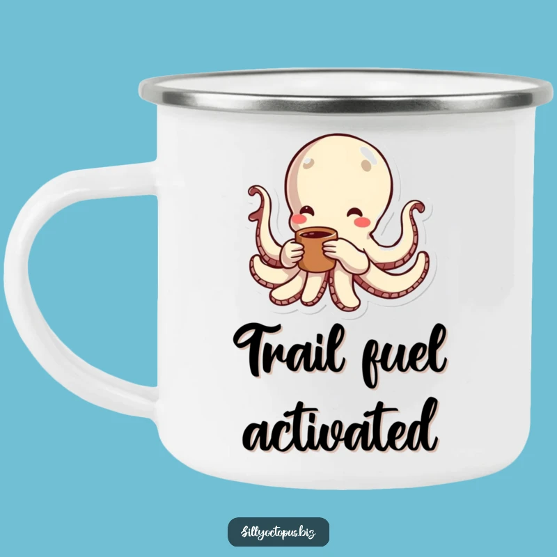 Funny Energetic Octopus Coffee Camping Mug: Adventure Fuelled by Caffeine