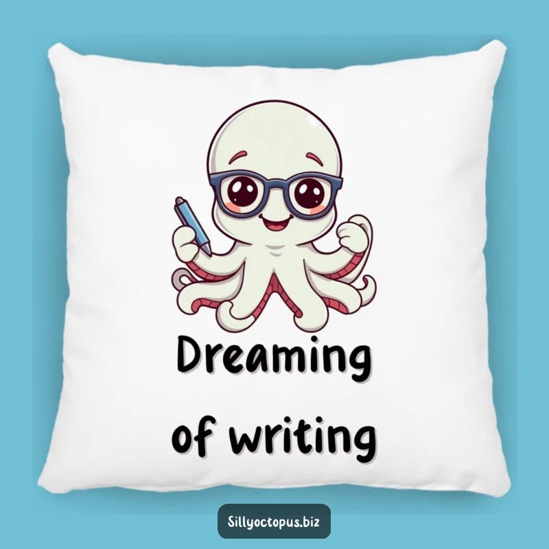 Funny Smiling Octopus Pillow - Cozy Office Glasses Accent