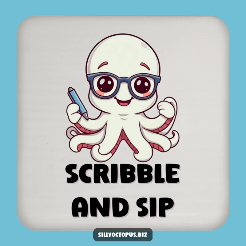 Funny Smiling Octopus Coaster - Smart Office Glasses Drink Protector