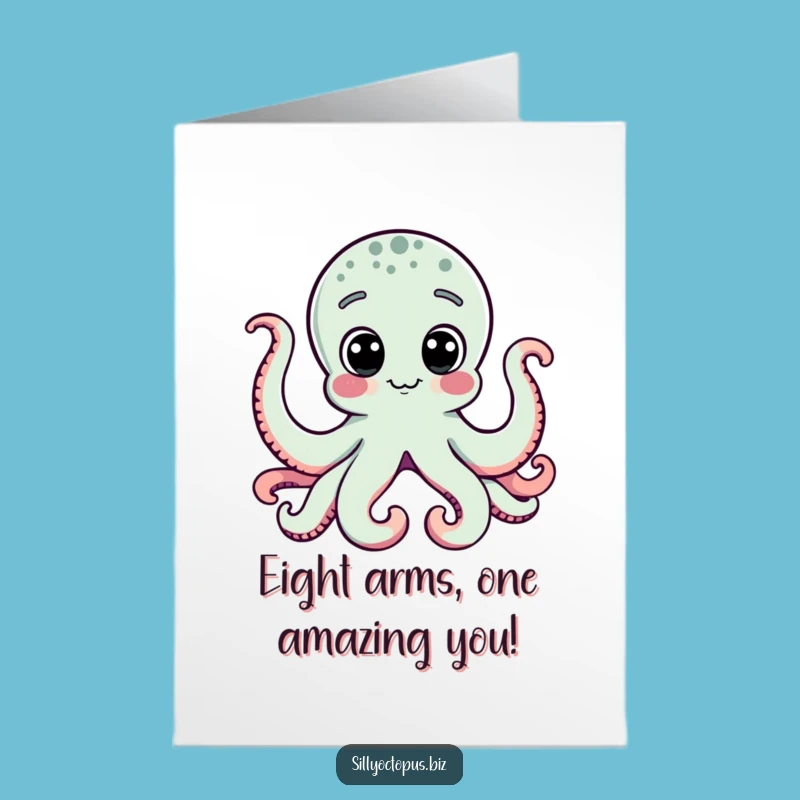 Funny Free Printable Octopus Birthday Card - Quirky Computer Guy Downloadable Gift