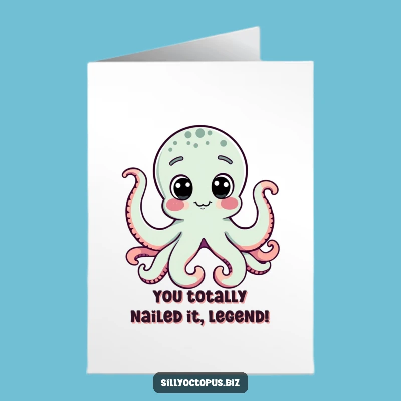 Free Printable Octopus Congratulations Card - Celebrate Success with Humor Downloadable