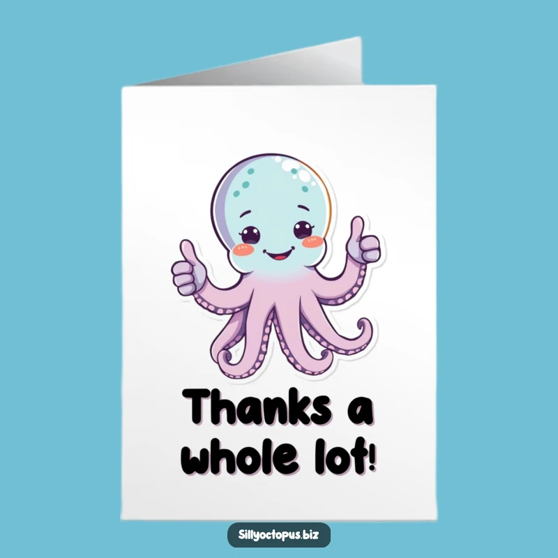 Free Printable Thumbs Up Octopus Thank You Card - Awesome Gratitude Downloadable