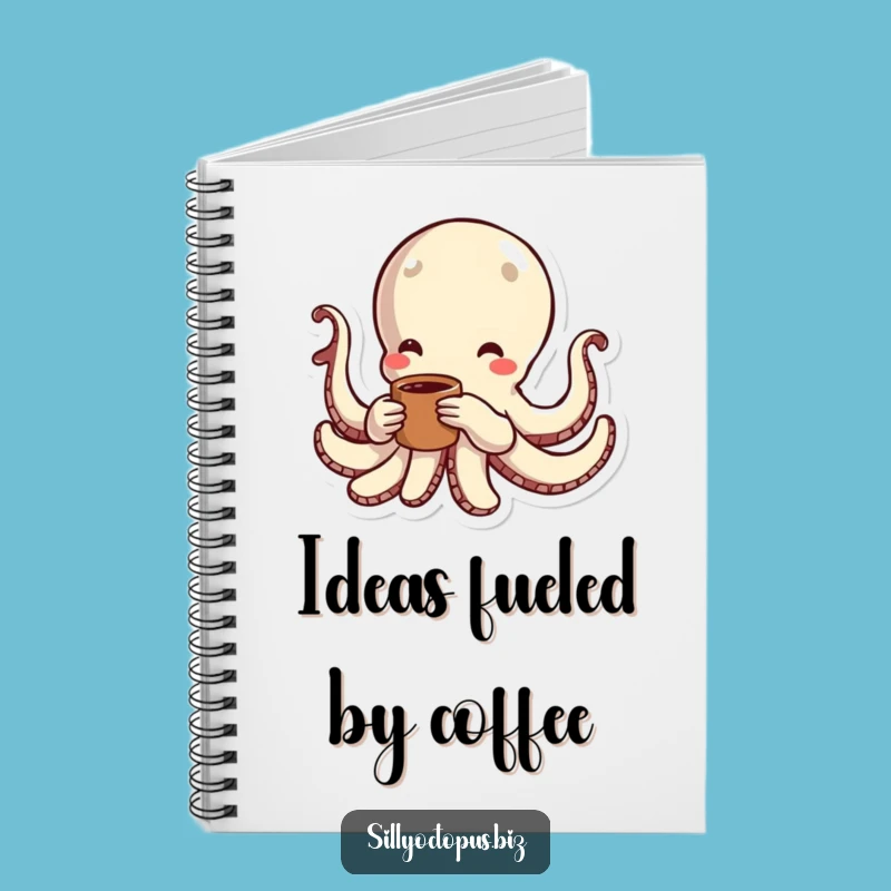 Funny Energetic Octopus Coffee Notebook: Jot Down Ideas with Zest