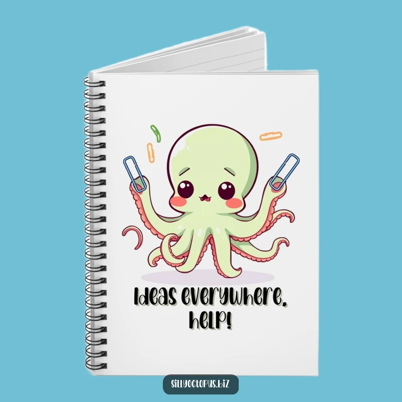Funny Octopus Paperclip Struggle Notebook - Hilarious Office & School Journal