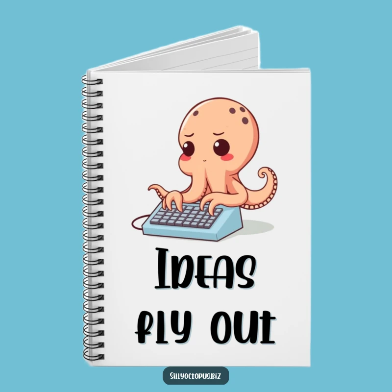Funny Determined Octopus Notebook - Fast Typing Journal Gift